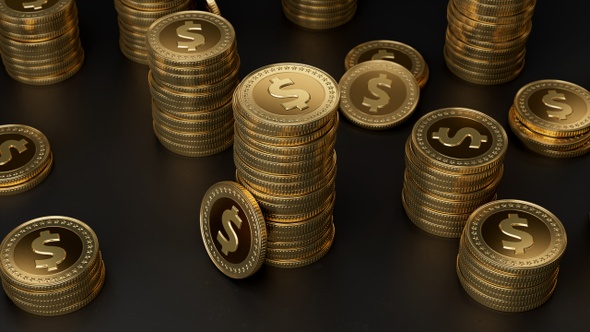 Looping Dollar Coins Animation