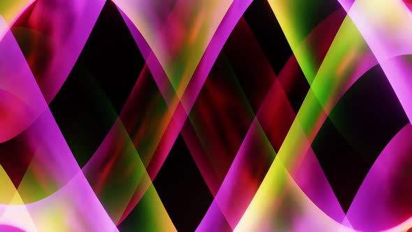 Colorful Wavey Ribbon Lights Motion Graphics Background