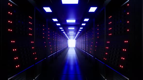 Network And Data Servers Behind Glass Panels In A Server Room Of A Data Center Or Isp 2 5 alt