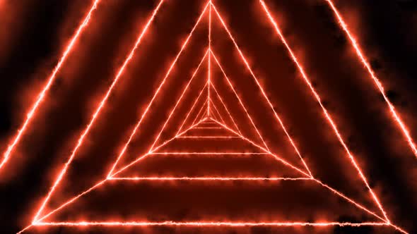 Red Color Fire Triangle Tunnel Animated Background alt