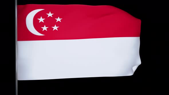 Singapore Flag Animation 4k