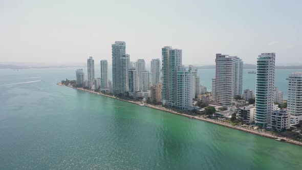View Of Skyline And Cartagena Bay, Cartagena, Colombia