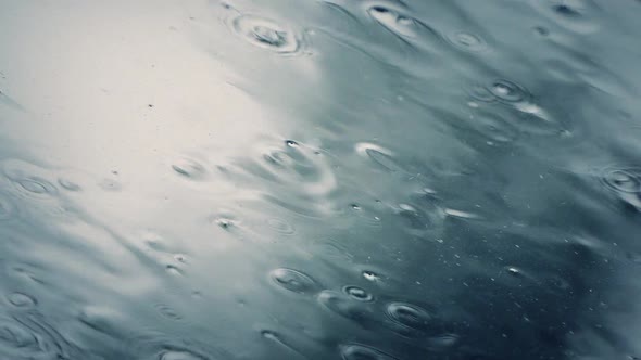 Heavy Rain On Skylight, Stock Footage | VideoHive