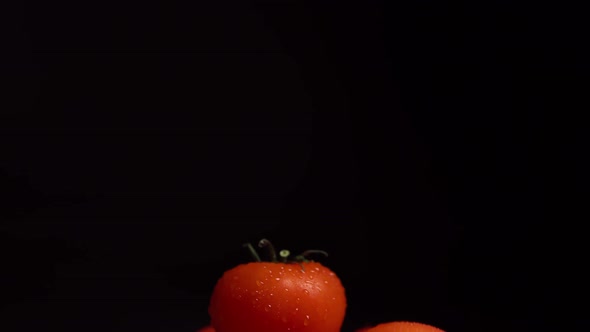 Bunch with Big Ripe Tomatoes