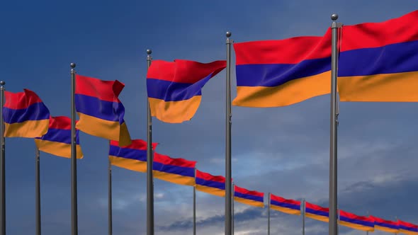 The Armenia Flags Waving In The Wind  - 2K alt
