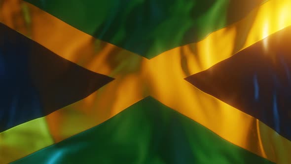 Jamaica Flag with Edge Bump