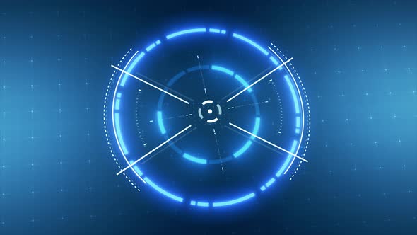 3D futuristic HUD concept animation