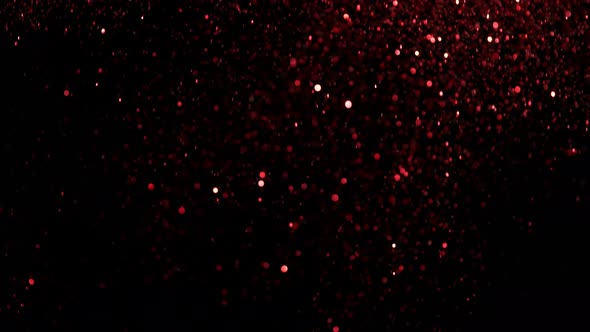 Red Glitter Explosion in Super Slow Motion Shooted with High Speed Cinema Camera at 1000Fps alt