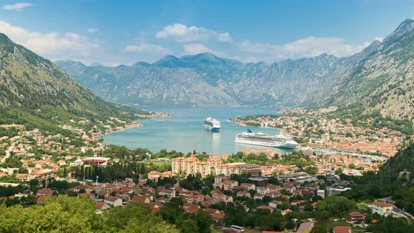 Beautiful Natural Bay, Travel Destination View, Fjord of Kotor, Montenegro