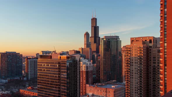 Chicago Cityscape Sunset Time Lapse alt