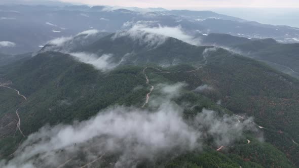 Mountains Footage Shot on a Drone alt