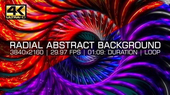 Radial Abstract Background Loop Ultra HD