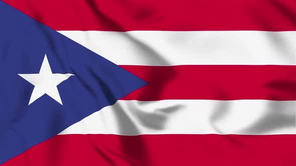 4K Puerto Rico Flag - Loopable