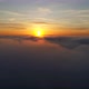 Sunset Over Moving Fog. Aerial Shot. - VideoHive Item for Sale