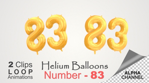 Celebration Helium Balloons With Number – 83