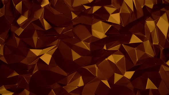 3d Low Poly Crystal Texture Orange Background