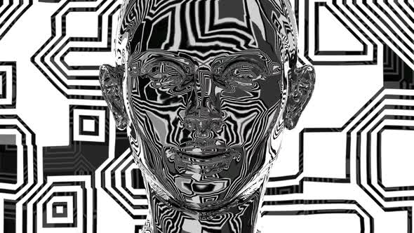 Abstract Woman Head Loop 3D 