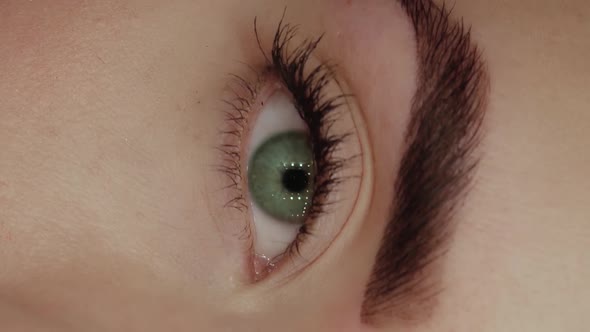 Vertical Video of Green Eyes