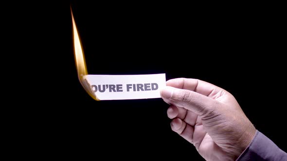 Paper Burning You're Fired