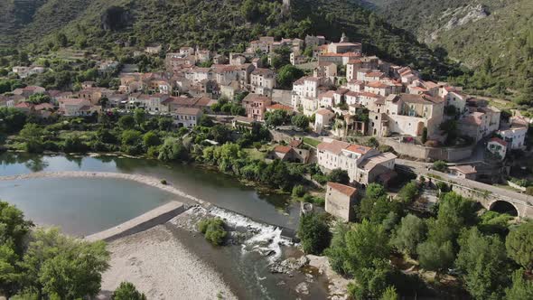Aerial View of Roquebrun France