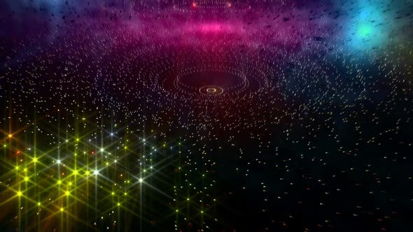 Geometric Galaxy Colorful Space Moving Loop Background