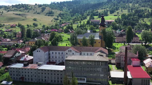 Aerial view of the village Smolnik in Slovakia alt