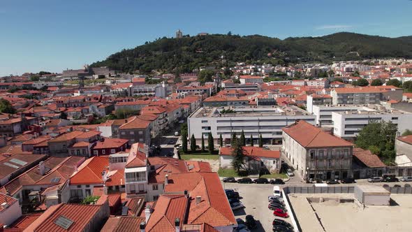 City of Viana do Castelo with Santa Luzia Monastery in the Background alt