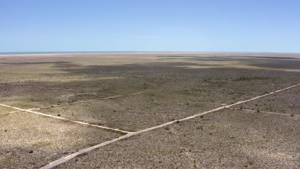 Aerial View, Deserted Landscape of Gran Bahama, Demolished Ecosystem, Hurricane Dorian Consequences, alt
