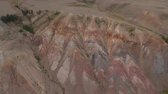 Mars valley with red mountains in Altai, Kyzyl-Chin valley alt
