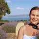 Happy Tourist Woman In Lavender Field - VideoHive Item for Sale