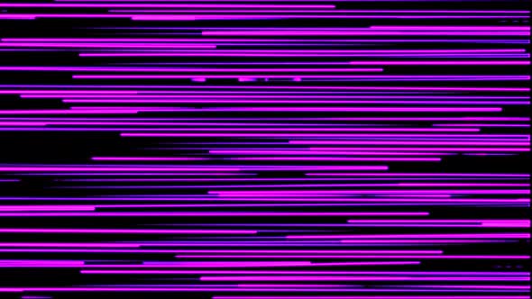 Seamless loop of 2D animation of glowing horizontal lines streaming across the screen.