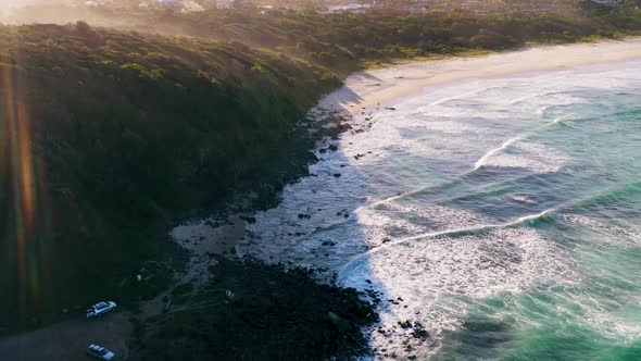 Early Morning Video Over The Waves Crashing Along The Cape Coastline