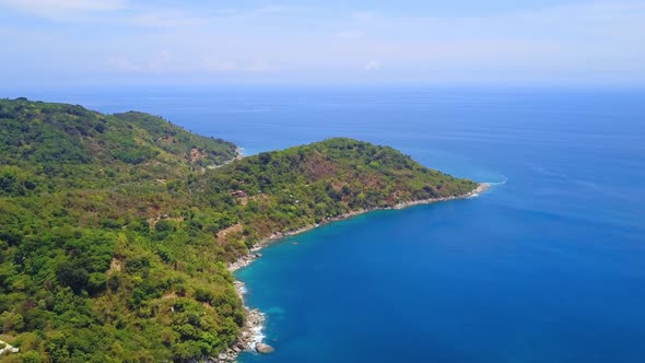 Aerial view of Phi Phi, Maya beach with Andaman sea in Phuket island.Thailand