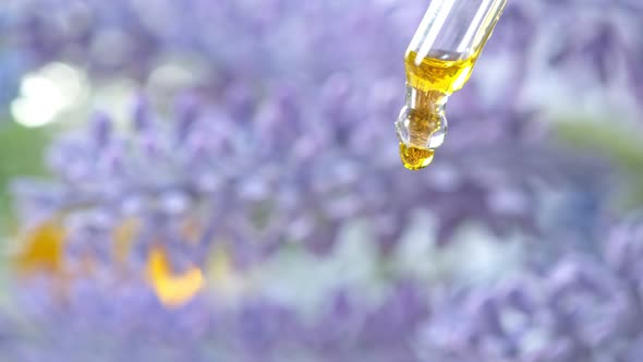 Super Slow Motion Shot of Oily Essence Drop at 1000Fps alt