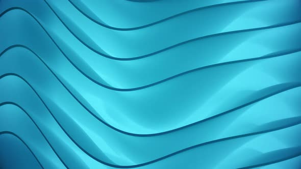 Digital Abstract Flowing Waves Blue