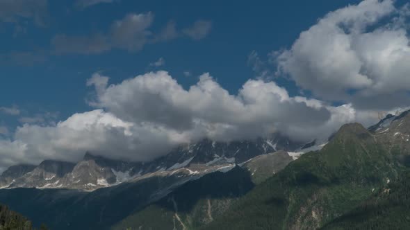 Clouds Move Over the European Alps alt