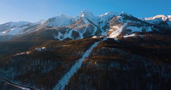 Causassian Mountains Sochi Estosadok Black Pyramid and Krasnaya Polyana Ski Resort