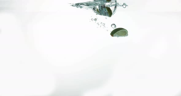 Yellow Lemons, citrus limonum, and Green Lemons, citrus aurantifolia alt