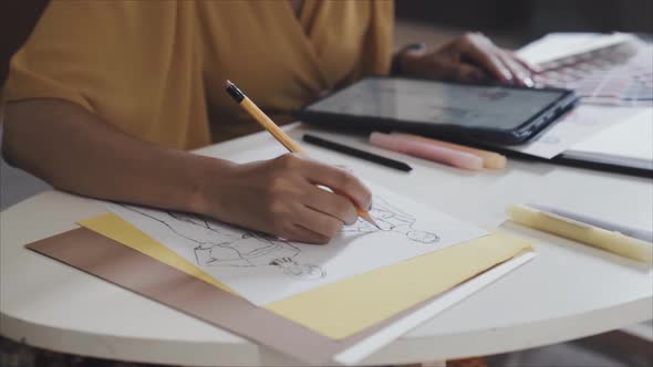 Fashion Designer Drawing Sketches alt