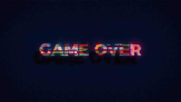 Game Over Generated with Glitch Effect