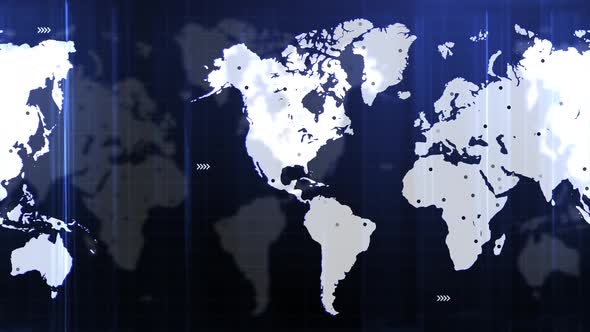 Digital World Map News Studio Background C alt