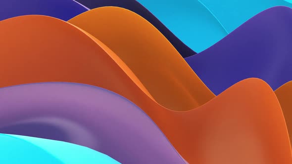 3d Abstract Colorful Shapes Wave