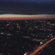 Aerial view of cars in night black big city and sunset on the horizon 19 - VideoHive Item for Sale