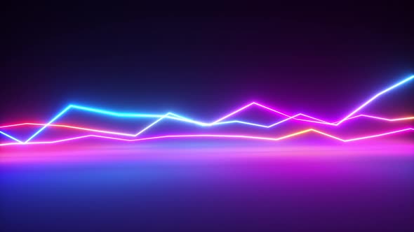 Bright Colorful Glowing Neon Lines alt