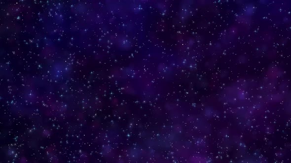 Blue Nebula Stars Field Travel Motion Loop Background