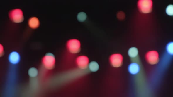 4k uhd handheld Lighting equipment on the stage of the concert alt