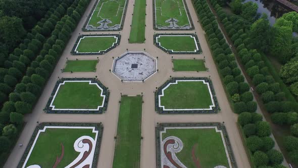 The symmetrical gardens of Charlottenburg Palace
