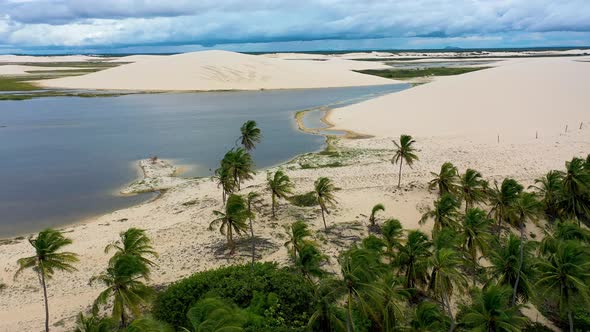 Jericoacoara Brazil. Tropical scenery for vacation travel at northeast Brazil. alt
