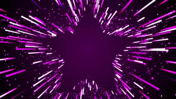 Glamour Purple Pink Star Particles Shape Background Loop 4K alt