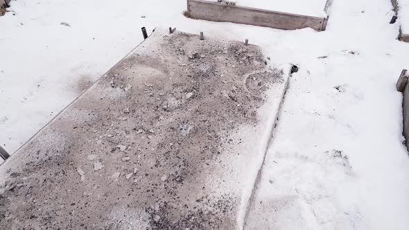 Winter Garden Fertilized with Ash From the Fireplace alt